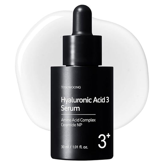 TOSOWOONG Hyaluronic Acid 3% Serum, 30,030ppm Sodium Hyaluronic Acid, Hydration, Moisture Boosting Facial Serum for Fine Lines & Wrinkles, Plump & Repair Dry Skin, Korean Skin Care, 30ml, 1.01 fl.oz.