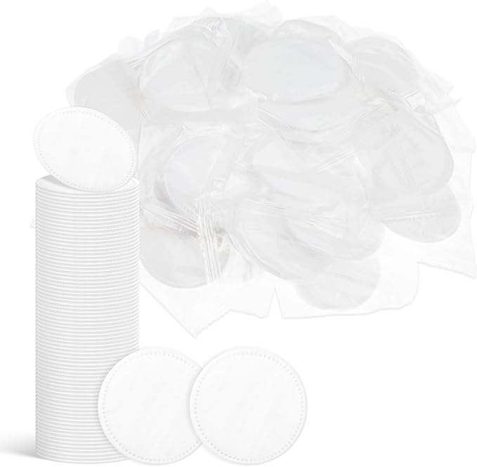 Individually Wrapped Cotton Rounds, Circular Cotton Pads, Individually Packaged, Easy to Carry, Suitable for Travel, Hotels, Business Trips, Camping (2 Pcs/Set, 300 Sets, in Total 600 pcs)