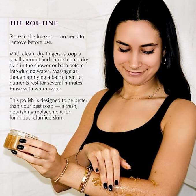 SHIMMER CHEF Sweet Almond Rosehip Brine Face & Body Polish | Fusion of Himalayan & Dead Sea Salt, Maple Sugar, Omega 3s & Vitamin E | Reveals Radiance, Elevates Mood with an Exquisite Fragrance 6.5 oz