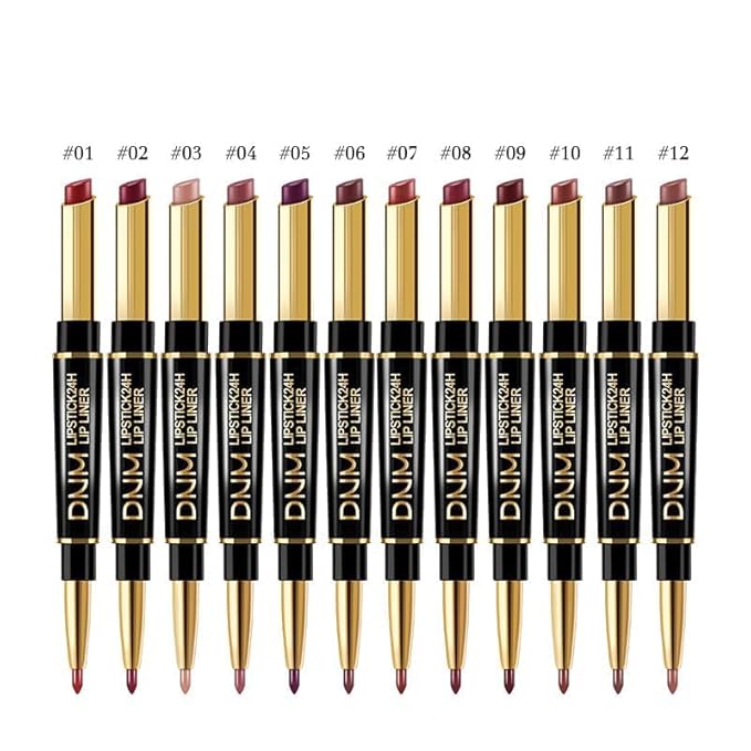 3Pcs Coral Pink, Milk Tea, Rose Mauve Lip Liner and Lipstick Set – Double-Ended 2-in-1 Lip Liner and Matte Lipstick Combo, 24-Hour Wear, Smudge-Proof, Non-Drying, Lightweight, lapiz de labios (Set A)