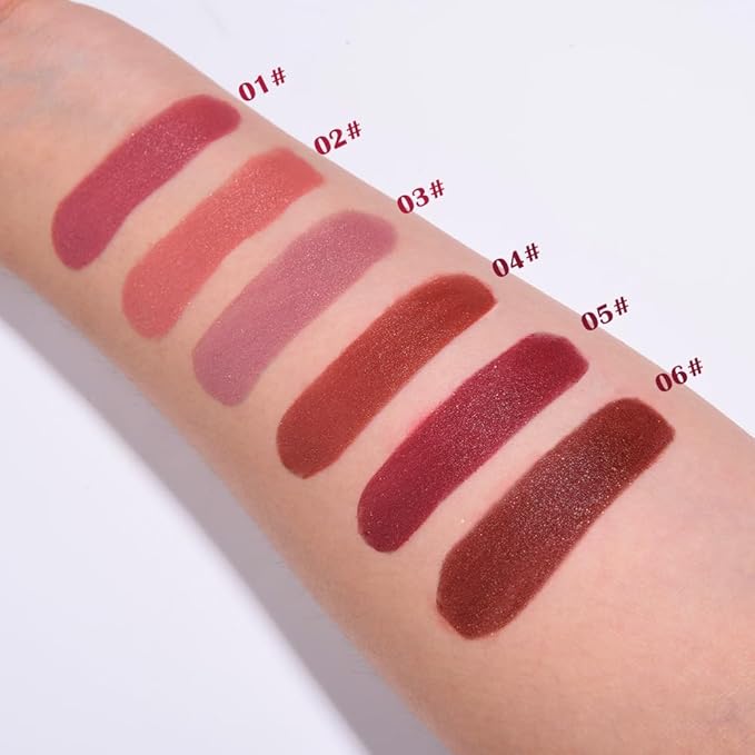 3Pcs Metallic Lipstick for Women,Lightweight Shimmer Frosted Lipstick,Glitter Lip Gloss Stain Long Lasting Waterproof Smudge Proof 24 Hour Full Coverage Lip Makeup,Vegan（04,05,06)