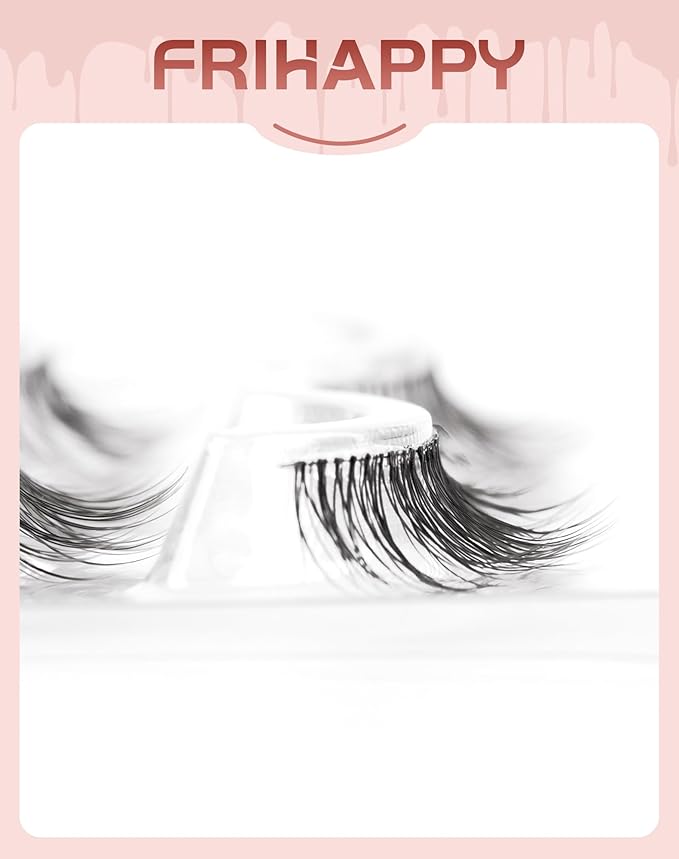 Lashes Eyelashes Natural Look, False Wispy Look 5 Pairs Soft Faux Mink 3D 6D Volume Fluffy Frihappy Fake #17-Understated