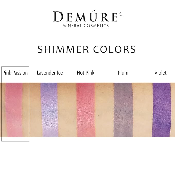 Demure Mineral Make Up (Pink Passion) Eye Shadow, Shimmer Eyeshadow, Loose Powder, Glitter Eyeshadow, Eye Makeup, Natural Makeup, Natural Eyeshadow, Professional Makeup
