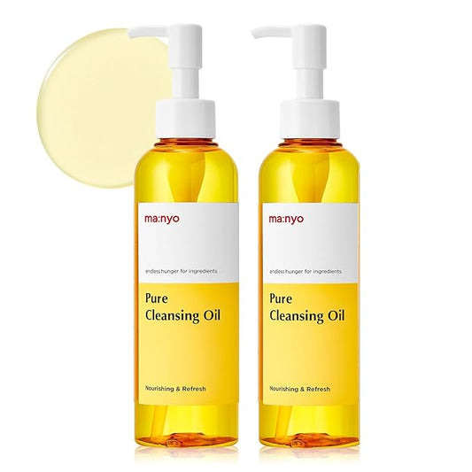 MANYO Pure Cleansing Oil Korean Facial Cleanser, Blackhead Melting, Daily Makeup Removal with Argan Oil, Korean Skin care 6.7 fl oz *(2 Pack)