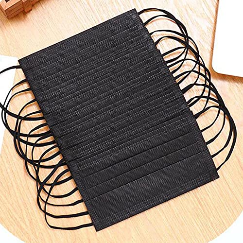 NNPCBT 1000 pcs Black Disposable Masks 3 ply Breathable Face Masks for Adults