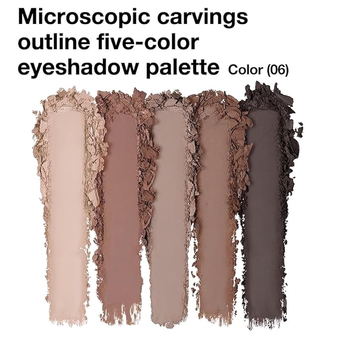 5 Colors Matte Eyeshadow Makeup Palette,Nude Dark Brown Taupe Black Natural Neutral Eye Shadow Palette,Long Lasting Waterproof Naturing-Looking Women Girls Eye Shadow