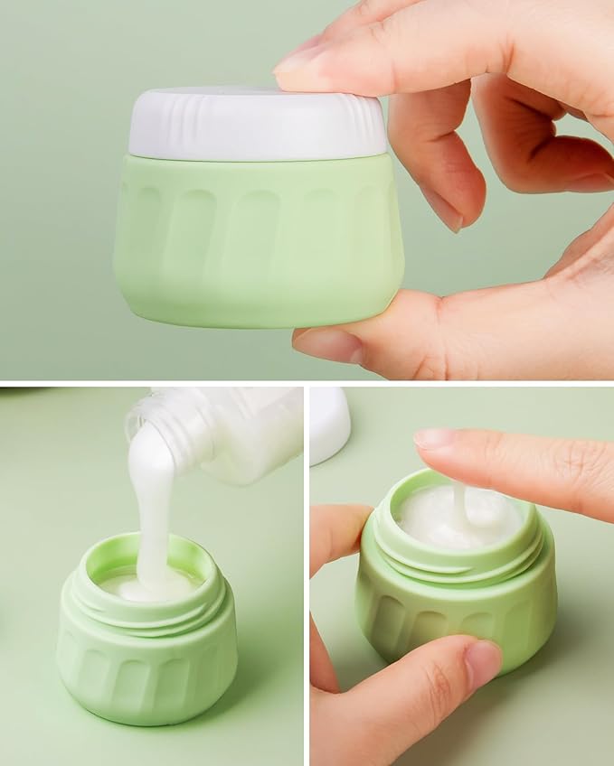 Travel Bottles for Toiletries, Travel Size Toiletries 10 Pack, Tsa Approved Travel Size Containers 3oz, with Travel Essentials Clear Bag, Leak Proof Silicone Squeezable Creams Jars