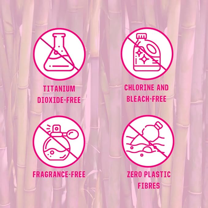 Flo Bamboo Day Period Pads with Wings - Super Absorbent, Soft, Thin (88 Pads)