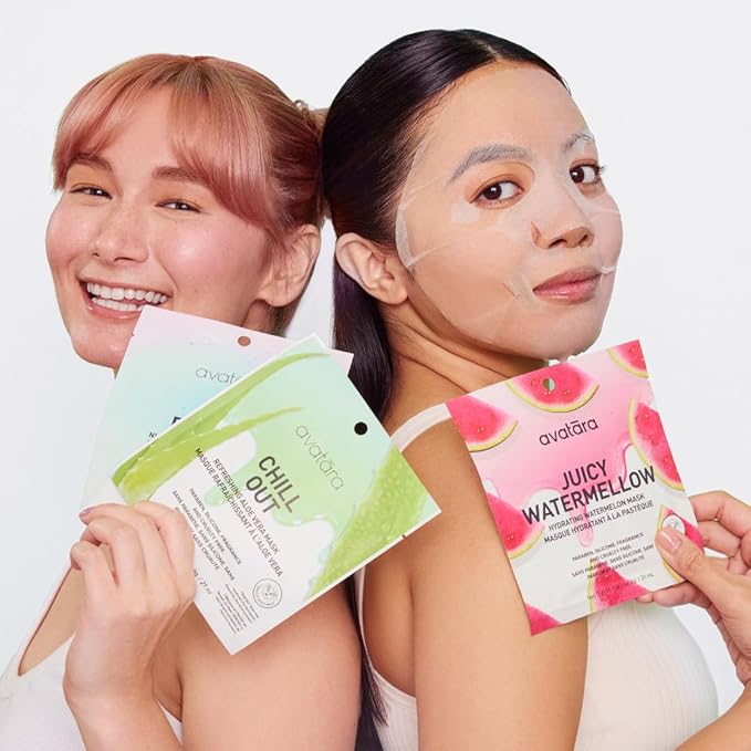 Avatara All-Stars 8-Pack Facial Sheet Mask Variety Pack | Clean K-Beauty Set for Dry, Sensitive, Uneven Skin | Gentle Moisture | Fragrance-Free, Paraben-Free & Cruelty-Free Korean Masks