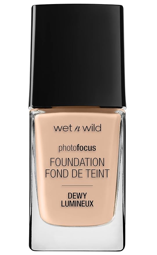 wet n wild Photo Focus Dewy Liquid Foundation Makeup, Shell Ivory ('Packaging may vary)