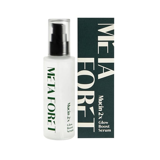 METAFORET Vegan Mucin 2x Boost Serum 3.38oz 100ml / Day and Night Face Moisturizer for Dry, Sensitive, Acne Prone Skin, Hydrating, Nourishing, Anti Aging