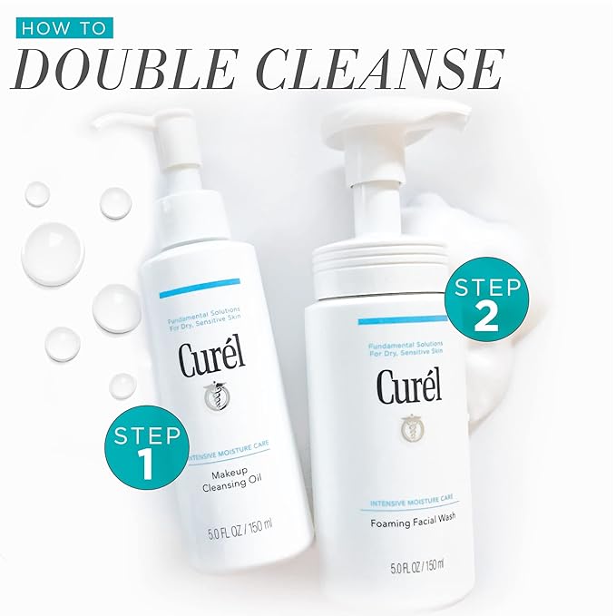 Curel Japanese Skin Care Makeup Cleansing Oil for Face, Oil-Based Makeup Remover for Dry, Sensitive Skin, Fragrance Free Facial Cleansing Oil, 5 Oz
