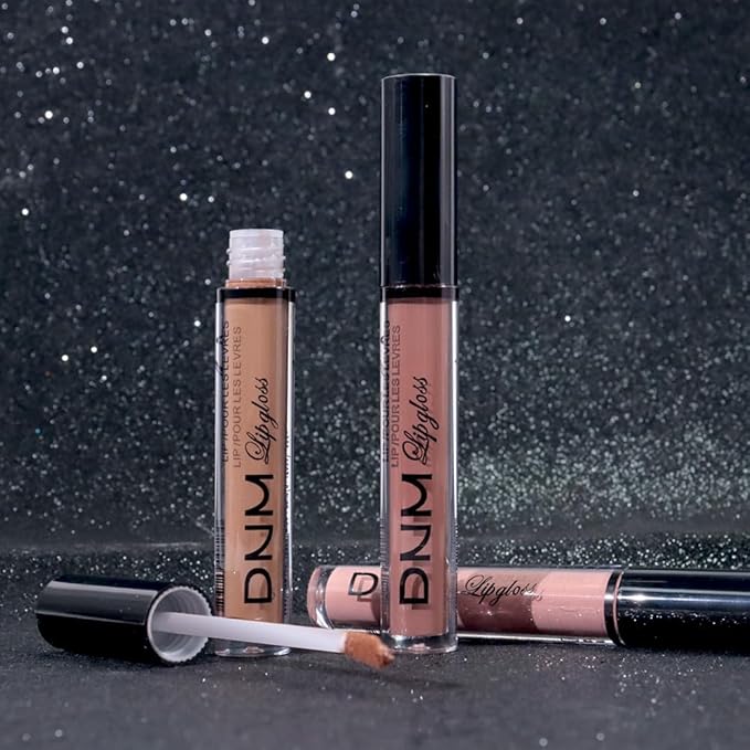 AMY'S DIARY 3Pcs Matte Liquid Lipstick Set, Peach Nude Rosewood Nude Caramel Brown Lip Stain Kit, Lip Stain Long Lasting 24 Non-Transfer Lip Gloss, Waterproof Lip Gloss Gift Makeup for Women Lippies