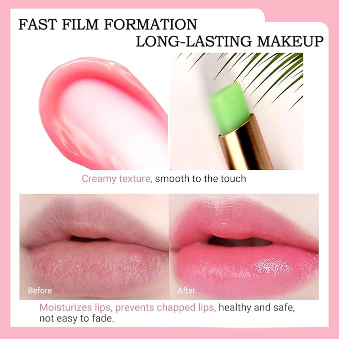Kaely 2Pcs Aloe Hydrating Lipstick Tinted Lip Balm, Color Changing PH Lipstick Makeup, Korean Magic Lip Stain Long Lasting Waterproof, labiales magicos 24 horas originales