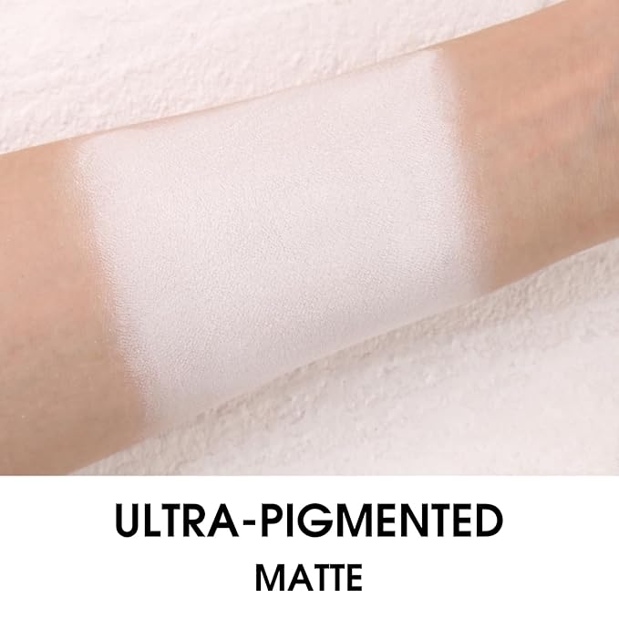 UCANBE White Single Eyeshadow Palette, Highly Pigmented Matte Eye Shadow Powder, Professional Long-Lasting Waterproof Makeup Palette