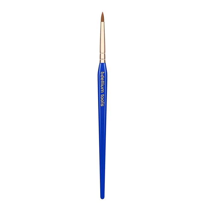 Bdellium Tools Professional Makeup Brush - Golden Triangle 710 Eye Liner - With All Vegan and Soft Synthetic Fibers, For Lining the Eyes (Blue, 1pc)