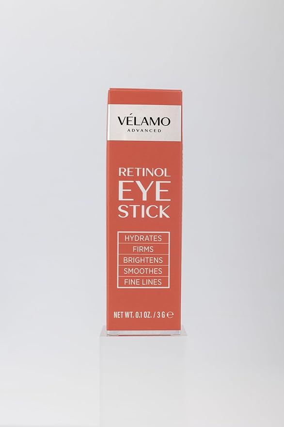 VELAMO ADVANCED Retinol Eye Stick: Retinol Under Eye Cream for Dark Circles and Puffiness with 1% Bakuchiol - Anti Aging Balm Stick Reduces Fine Lines Wrinkles Under Eye Bags in 4-8 Weeks - 2 Packs