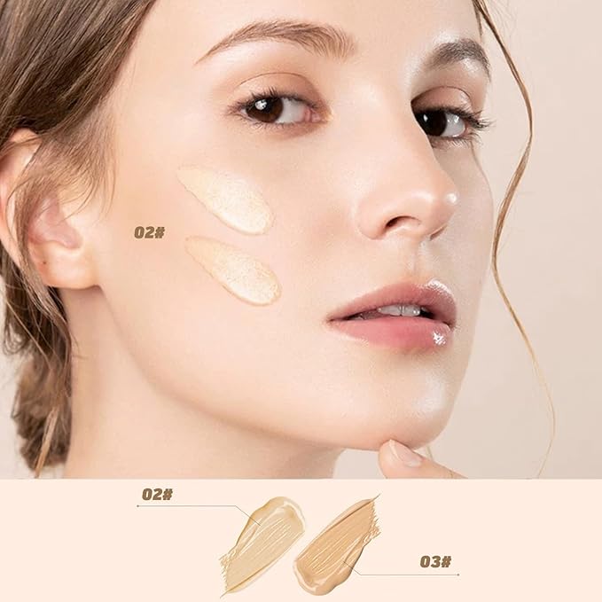 Moisture Cushion CC Cream Foundation for Mature Skin - Flawless Concealer BB Cream with Mushroom Sponge, Long-Lasting Waterproof Air Cushion, Natural honey and pine Makeup, Even Skin Tone（06# BROWN）