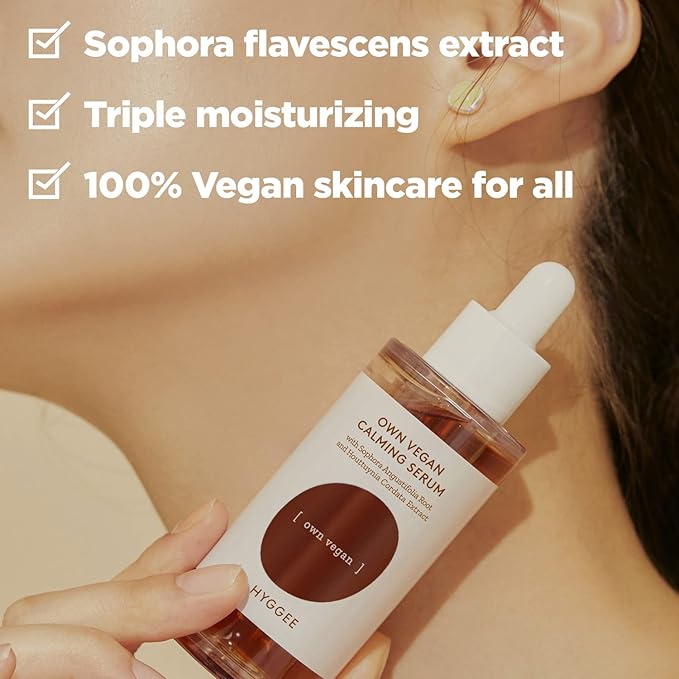Own Vegan Calming Serum - Intensive Soothing Face Serum - Highly Concentrated Formula with Sophora Flavescens Extract, Hyaluronic Acid and Panthenol - Moisturizing Ampoule Skincare 1.69 fl.oz.
