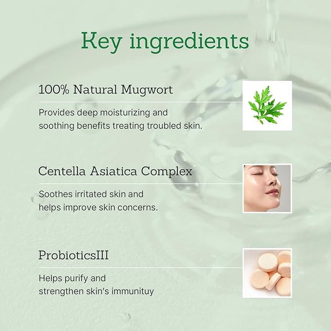 Mugwort Super Calming Toner - Korean Hydrating Toner for face, Purifying Mugwort Essence, Soothing, Calming, Refreshing Facial Toner for Oily, Dry, and Sensitive Skin, Daily Skin Care, 8.45 fl.oz