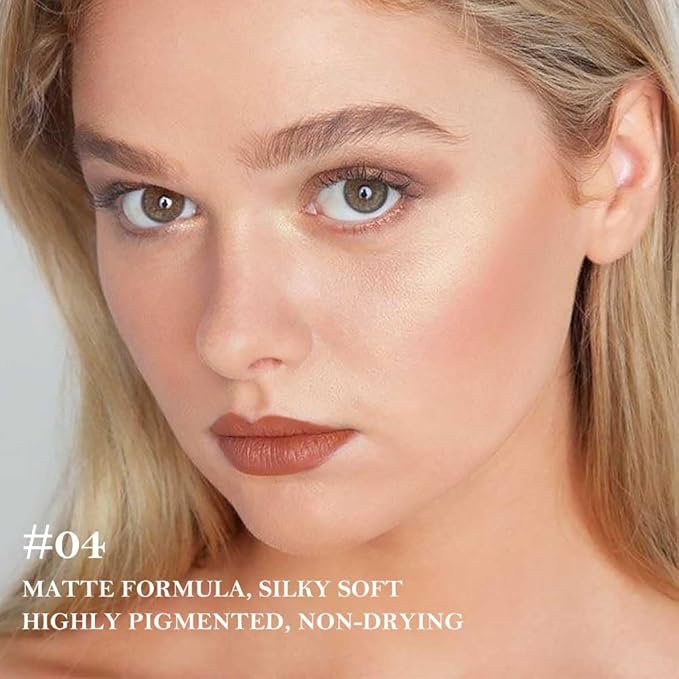 BINGBRUSH 2-in-1 Gradient Matte Lipstick & Lip Liner Set,3Pcs Long Lasting Waterproof Lip Crayon for Women, Flawless Contour, Lightweight Ombre Lip Color Pencil(01#&02#&04#)