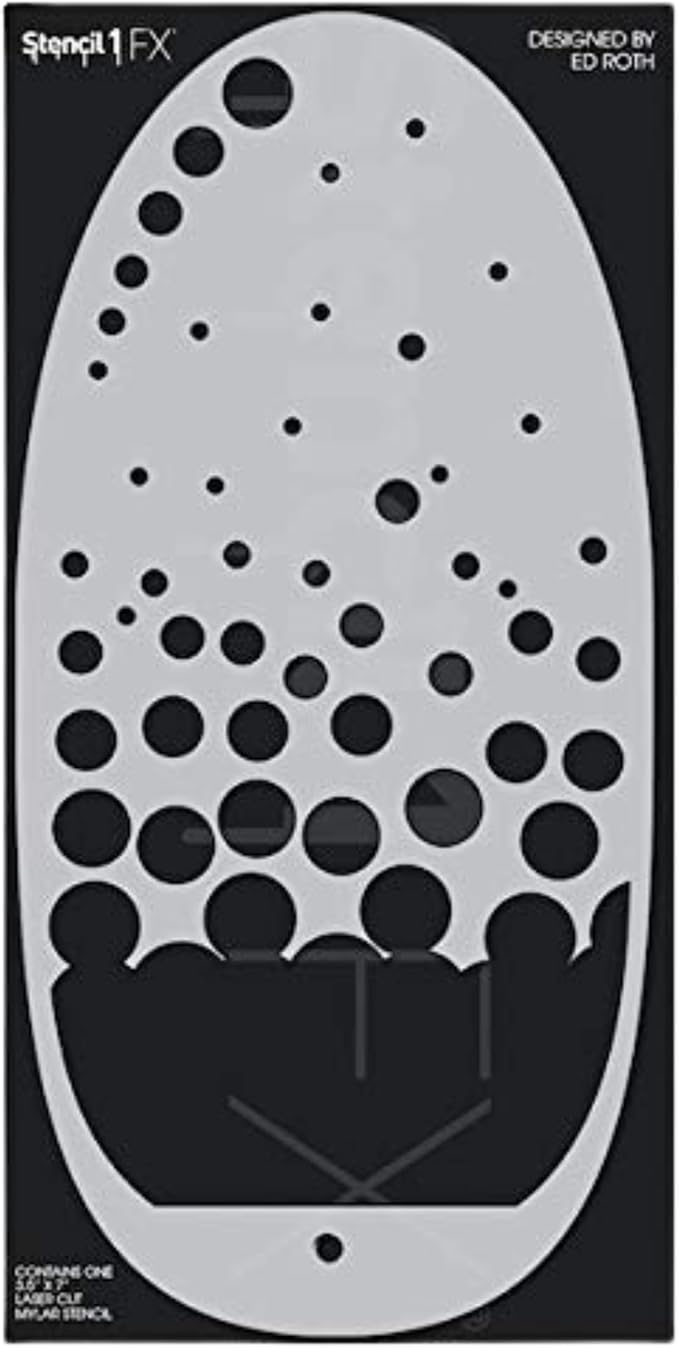 Stencil1FX - Bubble Up Water Droplets Eye Makeup Stencil for Costumes, Dress Up, Halloween, Cosplay, Arts, Face Painting