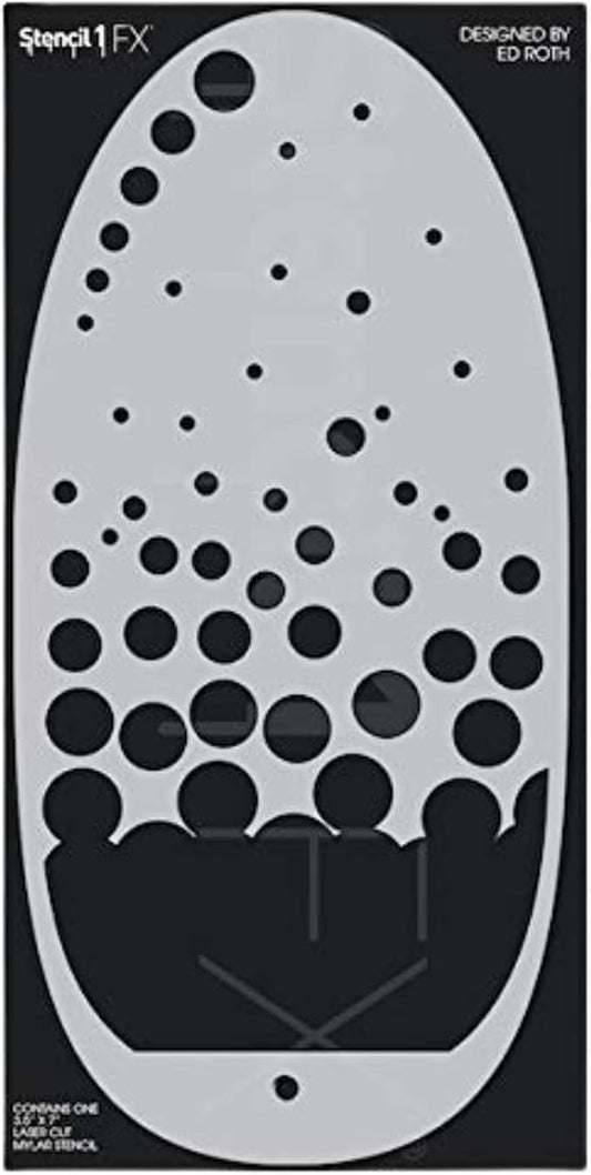 Stencil1FX - Bubble Up Water Droplets Eye Makeup Stencil for Costumes, Dress Up, Halloween, Cosplay, Arts, Face Painting