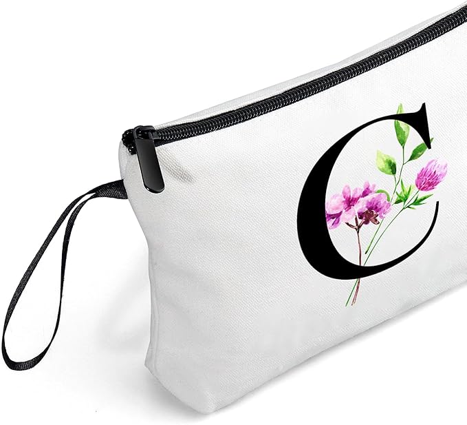 SEAMOON Happy Birthday Friendship Womens Bridesmaid Coolest Gifts for Sister Teacher Coworkers Personalized Travel Makeup Cosmetic Bag with Mirror Valentines Mothers Day Christmas Graduation C