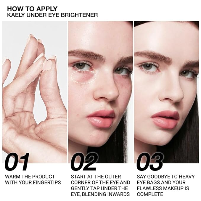 evpct 2Pcs Light under Eye Corrector Brightener Concealers for Older Women Dark Circles, under Eye Cream Pot Concealer Full Coverage Peach Color Corrector Makeup, Nourishing Waterproof, 03&04