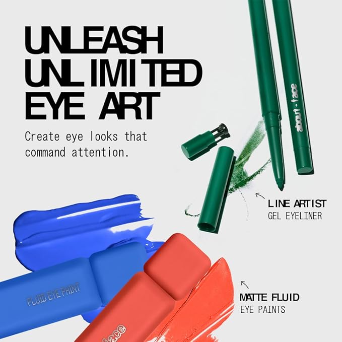 about-face Matte Fluid Eye Paint No Queens Blues– High-Pigment Liquid Eyeshadow, Long-Lasting, No-Budge Matte Finish, Vegan & Cruelty-Free (Primary Blue)