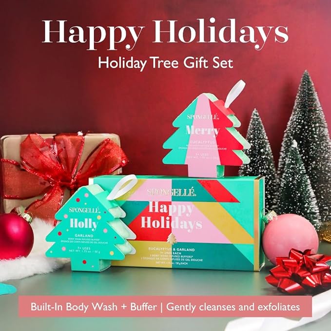 Spongelle Happy Holidays Holiday Tree Gift Set