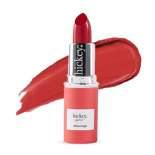 Hickey Lipstick Mile High Organic Perfect Red Lipstick Refill - Long Lasting Lipstick for Women - Hydrating & Moisturizing Shade, Best Lip Color for Women, Gluten-Free & Vegan with Highly Pigmented