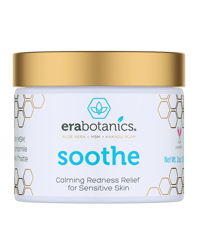 Era Organics Redness Relief Cream & Face Wash – Soothing Anti-Redness Moisturizer + Manuka Honey Face Wash for Sensitive Skin – Calming Face Care Bundle for Redness, Dryness & Irritation