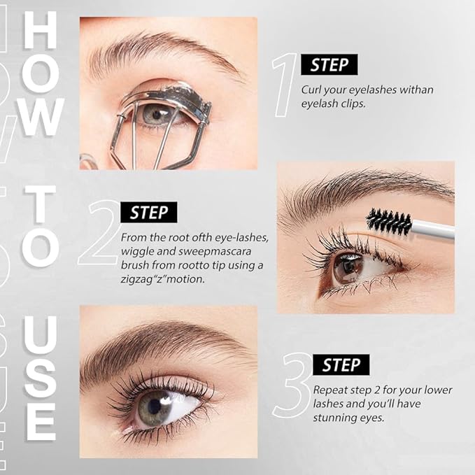 Green EyeLashes Mascara, Waterproof Long lasting Charming Voluminous Cruelty Free Vegan Green Eye Makeup, Mmascara Waterproof