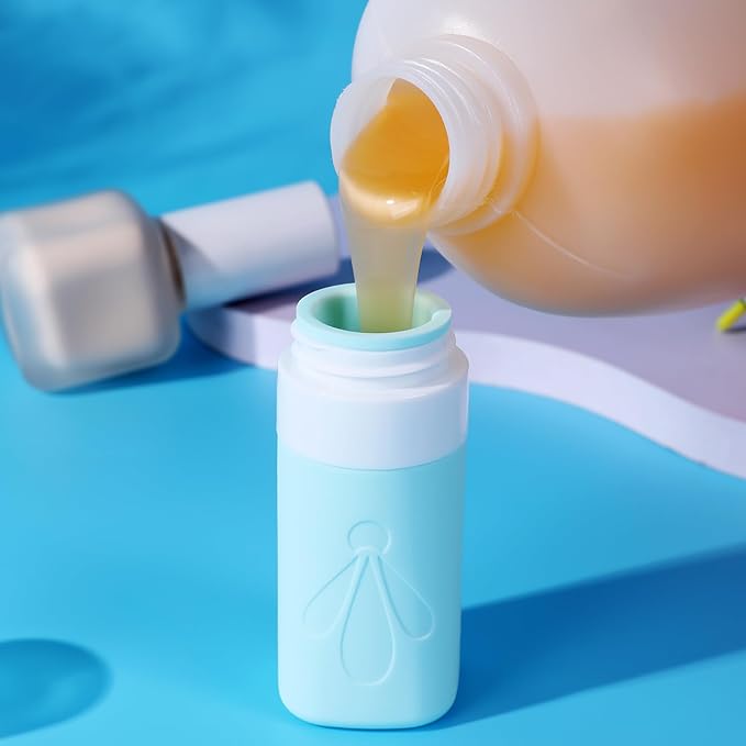 INSFIT Travel Bottles for Toiletries, TSA Approved 2oz Travel Size Containers, BPA Free Leak Proof Squeezable Silicone Tubes for Shampoo Conditioner Lotion Soap with Labels