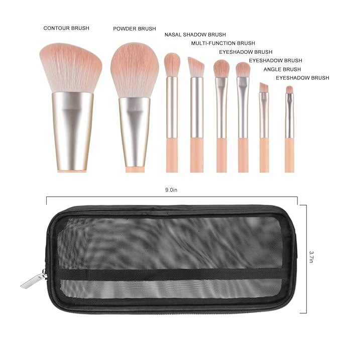 Makeup Brush Set, 8 Piece Cosmetic Brushes with Delicacy Case