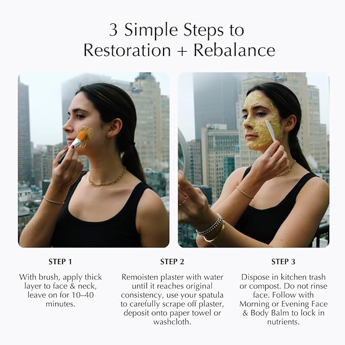 SHIMMER CHEF Honey Lime Polenta Face & Neck Plaster | Mindful Beauty Mask | Refines & Nourishes for Resilient, Radiant Skin | 5.5 oz