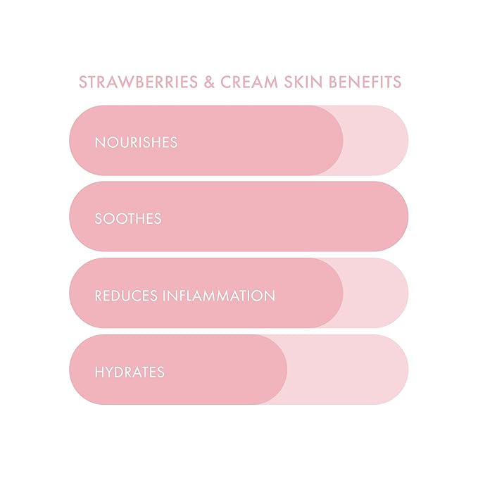 ESW Beauty Strawberries & Cream - Soothing Raw Juice Face Mask - Calming with Coconut, Vanilla Bean, Almond Milk & Strawberry for Sensitive Skin - Reduces Redness & Nourishes