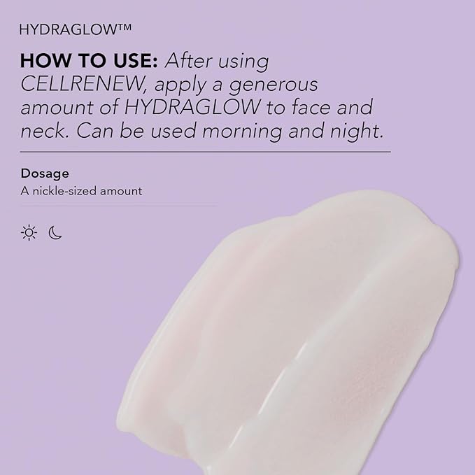 CLEARSTEM - HYDRAGLOW Stem Cell Moisturizer - Bakuchiol + Squalene - Youthful Skin Face Moisturizer - All Skin Types - Facial Skin Care Products - Gluten Free, Cruelty Free - 2 fl oz / 60ml