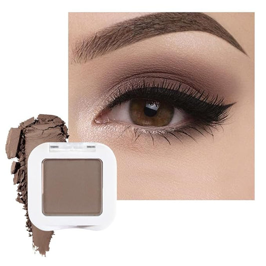 Matte Singe Eye Shadow Palette Makeup, Matte Light Cocoa Monochrome Eyeshadow For Old Women, Mini Singe Pressed Pigmented Waterproof Sombras Para Ojos, Vegan, Talc, Paraben&Cruelty Free, 18