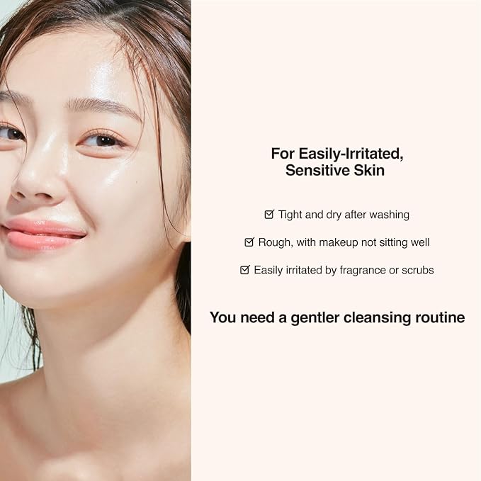 PH Balancing PHA Cleansing Foam - Korean Face Wash for Sensitive Skin, Gentle Hydrating Facial Cleanser, Exfoliating Skin care, 4.4 Fl Oz (130ml)