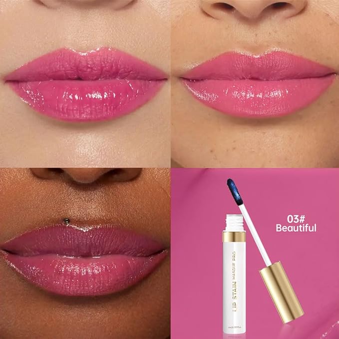Matte Lip Stain Wipe Off Masque - Peel Off Lip Stain Tattoo, All Day Peel Off Lip Tint,Long Lasting Lip Mask,Waterproof Transfer-proof Lip Liner Peel Off Lip Gloss,Stay Lip Makeup 03#