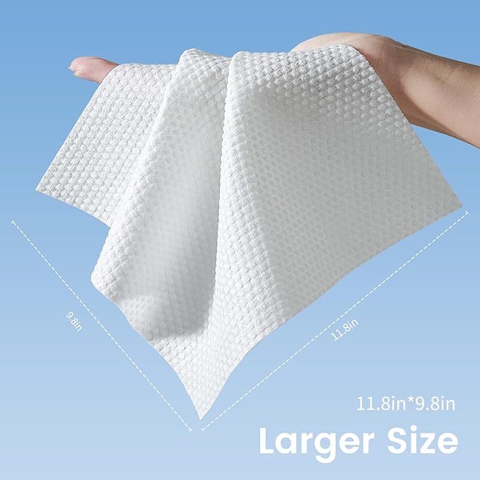 MSQ Face Towels, Disposable Face Towels, 60 Count Makeup Remover Dry Wipes, Soft & Skin Friendly Facial Towelettes Disposable, Lint- free, 1 Pack