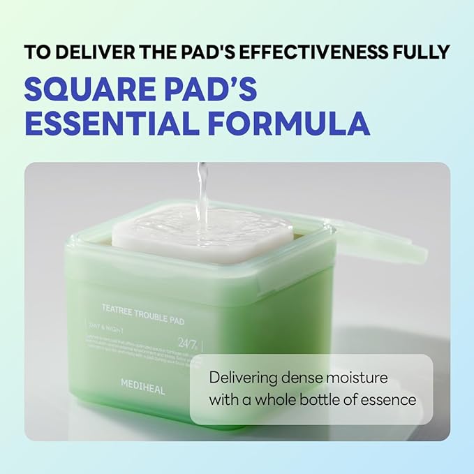 MEDIHEAL Teatree Trouble Toner Pads [Disney Pixar Edition] - Lactobacillus Sensitive Acne Prone Skin - Vegan Face Gauze, Full Size 100 + Refill 100 (200 Pads)