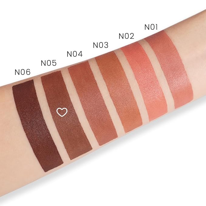 evpct 1Pcs Dark Brown Lipstick, Silky Velvet Matte Lipstick Pack Sets for Women, Long Lasting Smudge Proof Lipstick Lip Stain Makeup Kit matte lipstick 24 hours original N05