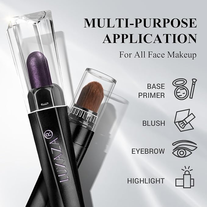 Neutral Eyeshadow Stick 6PCS Set, Pink and Purple Metallic Shimmer Matte Cream Eye Shadow Eyeliner Brightener Pencil Crayon, Halloween Makeup - PURPLE MARTINI