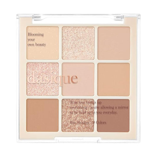 dasique Shadow Palette #07 Milk Latte l Cruelty-Free l 9 Blendable Shades in Smooth Matte and Shimmer Finishes with Gorgeous Pearls