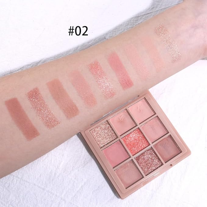 AMY'S DIARY Matte Nude Eyeshadow Palette Pink Makeup,9 Colors Matte Eyeshadow Long Lasting Eye Shadow Plattet for Girls,tween Eye Shadow makeup palette