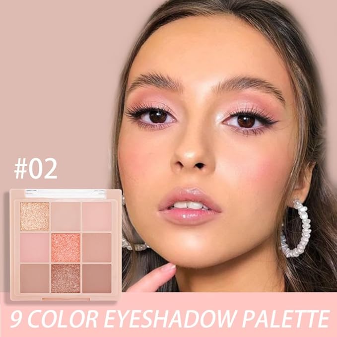 AMY'S DIARY Matte Nude Eyeshadow Palette Pink Makeup,9 Colors Matte Eyeshadow Long Lasting Eye Shadow Plattet for Girls,tween Eye Shadow makeup palette