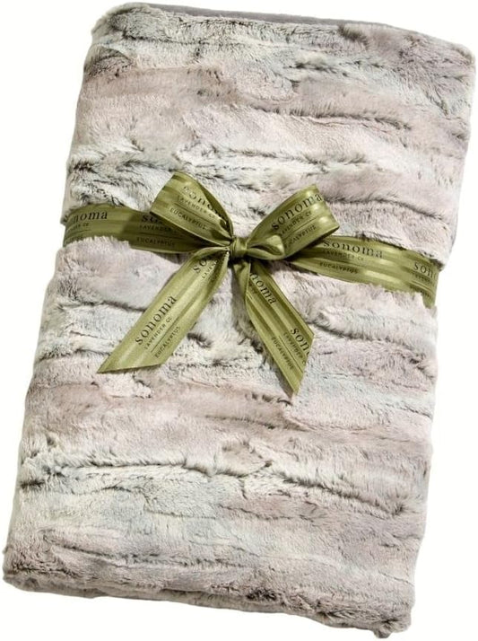 Sonoma Lavender Aromatherapy Eucalyptus Spa Blanket with Flaxseed, Hot/Cold Microwaveable Blanket for Soothing Muscles, Removable Washable Cover (44"x18", Eucalyptus, Silver Fox)